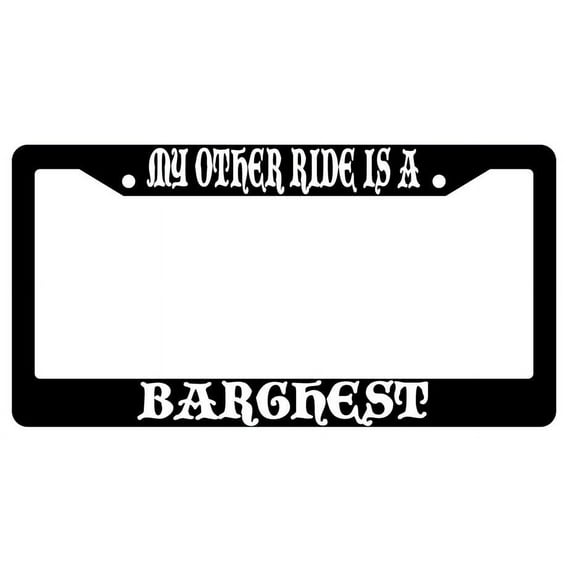 My Other Ride Is A Barghest Black Plastic License Plate Frame
