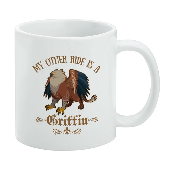 My Other Ride Is A Griffin Fantasy Games RPG White Mug