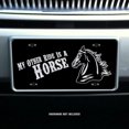 thumbnail image 1 of My Other Ride Is A Horse Cowboy Rodeo Vanity Front License Plate Tag KCE070, 1 of 2