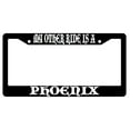 thumbnail image 1 of My Other Ride Is A Phoenix Black Plastic License Plate Frame, 1 of 1