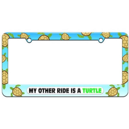 My Other Ride Is A Turtle License Plate Tag Frame, Multiple Colors