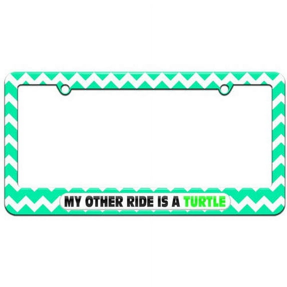 My Other Ride Is A Turtle License Plate Tag Frame, Multiple Colors