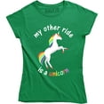 thumbnail image 1 of My Other Ride Is A Unicorn - Back Riding Funny Ladies Women's T-Shirt, 1 of 4