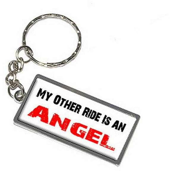 My Other Ride Vehicle Car Is An Angel Keychain Key Chain Ring