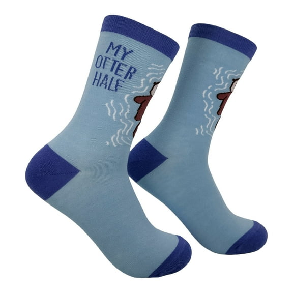 My Otter Half Socks Funny Sarcastic Graphic Novelty Footwear for Ladies