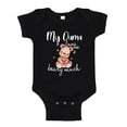 thumbnail image 1 of My Ouma Loves Me Beary Much Baby Bodysuit One Piece NB Black, 1 of 3