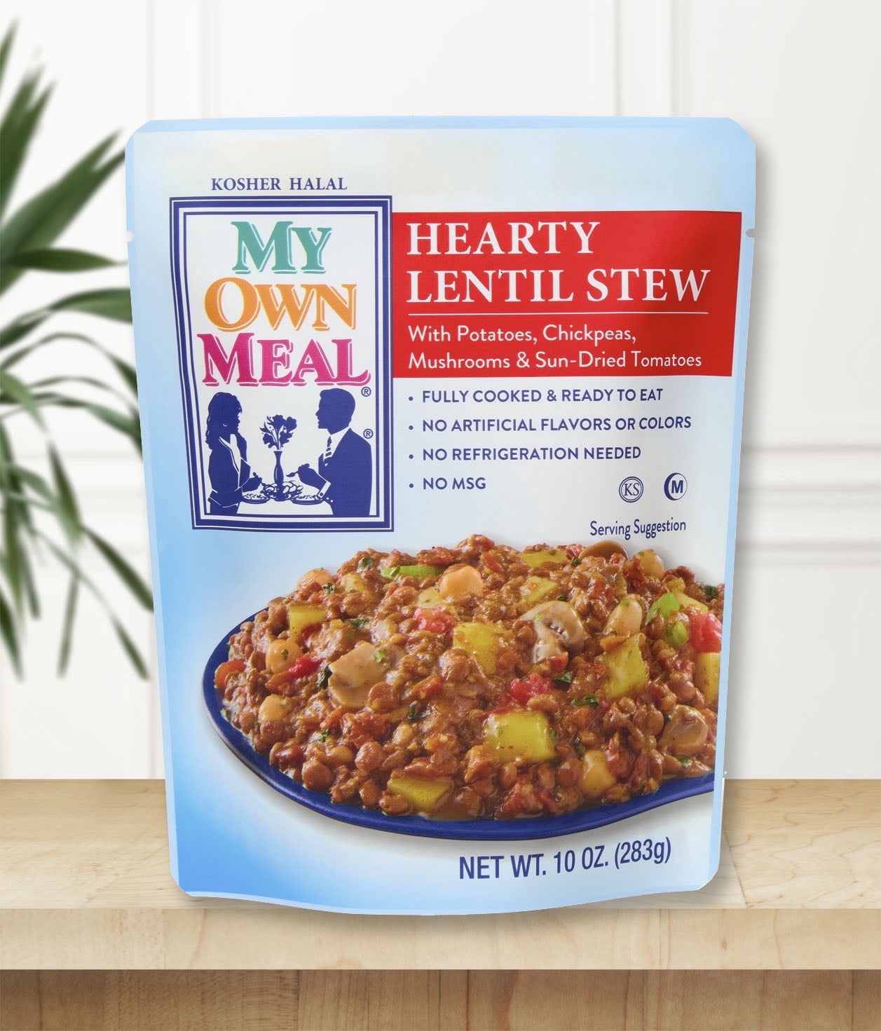 My Own Meal, Hearty Lentil Stew, Kosher and Halal Certified, Shelf Stable, 10 OZ Pack of 6