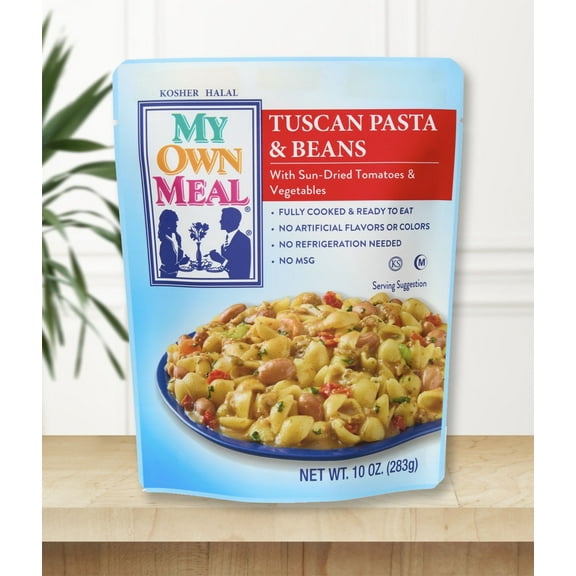My Own Meals Tuscan Pasta & Beans, Kosher, Shelf Stable, 10 OZ Pack of 6