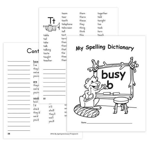 My Own Spelling Dictionary | Bundle of 5 Each