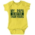 thumbnail image 1 of My Papa Hotter Than Yours Grandfather Bodysuit Jumper Girls Infant Baby Brisco Brands 12M, 1 of 6