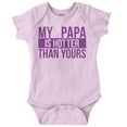 thumbnail image 1 of My Papa Hotter Than Yours Grandfather Bodysuit Jumper Girls Infant Baby Brisco Brands NB, 1 of 7