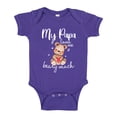 thumbnail image 1 of My Papa Loves Me Beary Much Baby Bodysuit One Piece 24 mo Purple, 1 of 3