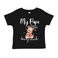thumbnail image 1 of My Papa Loves Me Beary Much Toddler T-Shirt 4T Black, 1 of 3