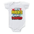 thumbnail image 1 of My Parents Are Exhausted Baby Romper, 1 of 1