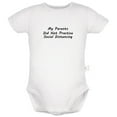 thumbnail image 1 of My Parents Did Not Practice Social Distancing Funny Rompers For Babies, Newborn Baby Unisex Bodysuits, Infant Jumpsuits, Toddler 0-24 Months Kids One-Piece Oufits (White, 6-12 Months), 1 of 4