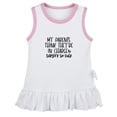 thumbnail image 1 of My Parents Think They're In Charge They Are So Cute Funny Dresses For Baby, Newborn Babies Skirts, Infant Princess Dress, 0-24M Kids Graphic Clothes (White Sleeveless Dresses, 0-6 Months), 1 of 4