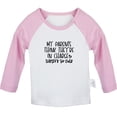 thumbnail image 1 of My Parents Think They're In Charge They Are So Cute Funny T shirt For Baby, Newborn Babies T-shirts, Infant Tops, 0-24M Kids Graphic Tees Clothing (Long Pink Raglan T-shirt, 12-18 Months), 1 of 4