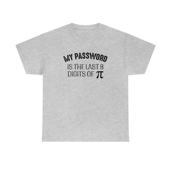 My Password Is The Last 8 Digits Of Pi - Funny IT Security Shirt - ID: 468