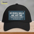 thumbnail image 1 of My People Skills Novelty License Plate Hat Cotton Black, 1 of 1