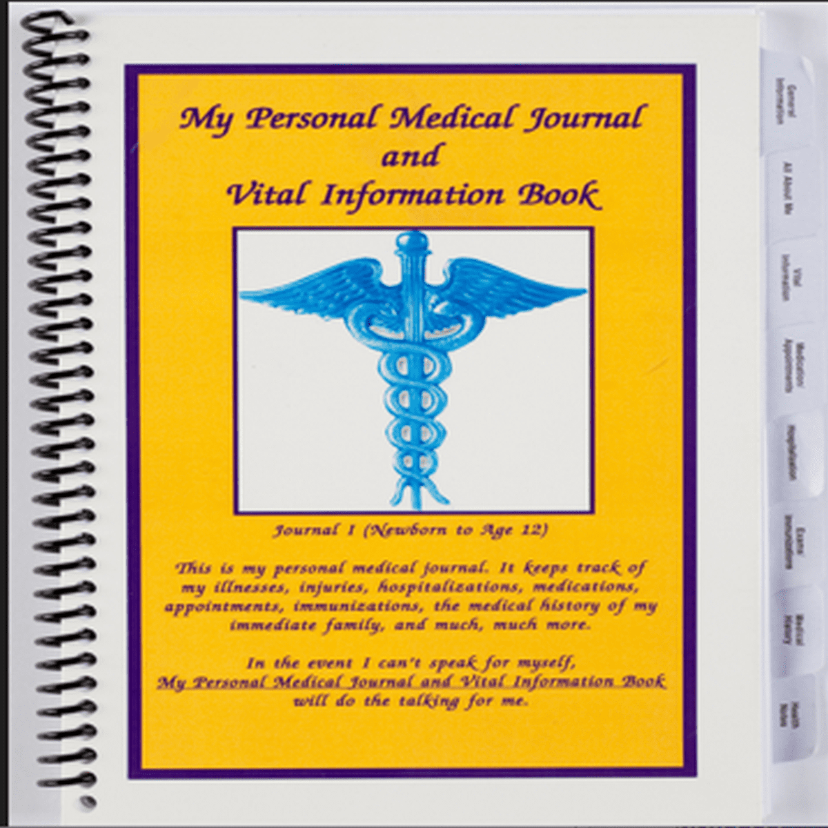 My Personal Medical Journal Newborn to Age 12 My Personal Medical
