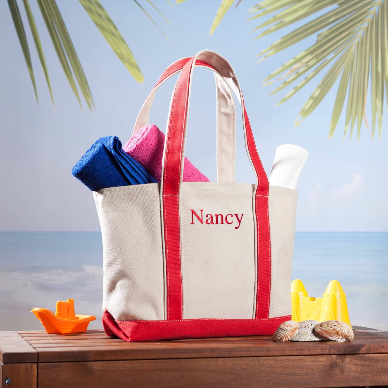 My Personalized Or Monogram Red Tote Bag