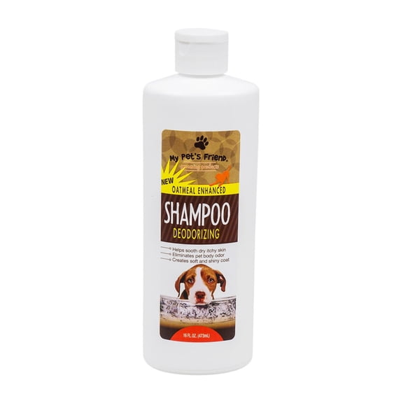 My Pet's Friend (2 Pack) Oatmeal Enhanced Deodorizing Shampoo, 16-oz. Bottles