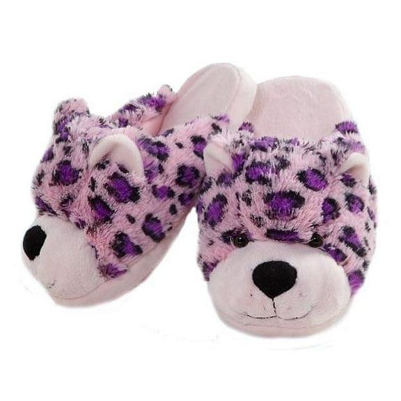 My Pillow Pets My Pillow Pets Pink Leopard Plush Slippers Medium Unisex