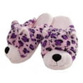 thumbnail image 1 of My Pillow Pets My Pillow Pets Pink Leopard Plush Slippers Small Unisex, 1 of 1