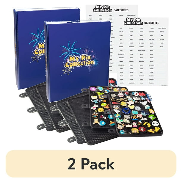 (2 pack) My Pin Collection 3Ring Album Binder w 4 Enamel Pin Pages