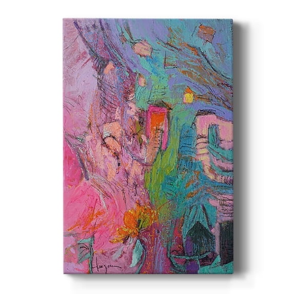 My Pink House Premium Gallery Wrapped Canvas - Ready to Hang
