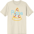 thumbnail image 1 of My Pizza Day Neon Pepperoni Pizza Slice Crew Neck Short Sleeve Adult T-shirt-XXL-Off-White, 1 of 3