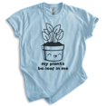 thumbnail image 1 of My Plants Be-leaf In Me Shirt, Unisex Women's Men's Shirt, Plant Shirt, Gardening Shirt, Garden Shirt, Heather Light Blue, Medium, 1 of 6
