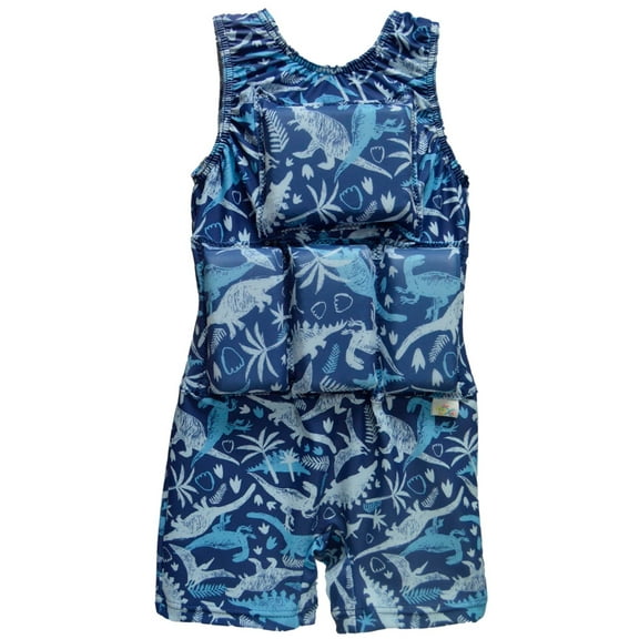 My Pool Pal Boy's Swimwear Flotation Lifevest Swimsuit, Blue Dino, Medium (40-50 lbs)