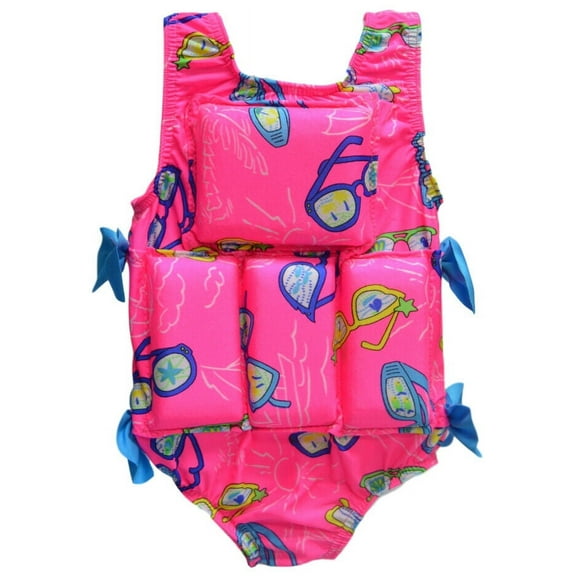 My Pool Pal Girl's or Boy's Swimwear Flotation Lifevest Swimsuit (Sunglasses, Large)