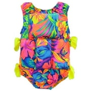 My Pool Pal Girls or Boys Swimwear Flotation Lifevest Swimsuit Tahitian Floral, X-Small