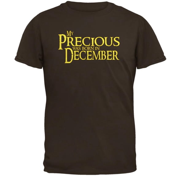 My Precious was Born in December Mens T Shirt Brown SM