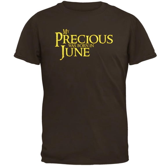 My Precious was Born in June Mens T Shirt Brown 3X-LG