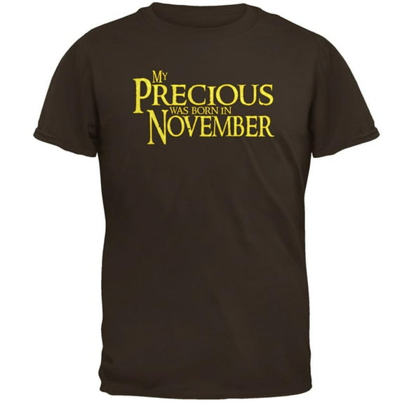 My Precious was Born in November Mens T Shirt Brown 2XL