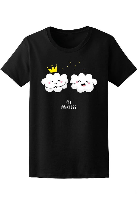 My Princess Cute Happy Clouds T-Shirt Women -Image by Shutterstock, Female Large