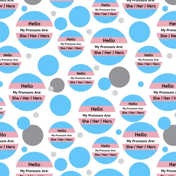 My Pronouns Are She Her Hers Gender Identity Premium Gift Wrap Wrapping Paper Roll