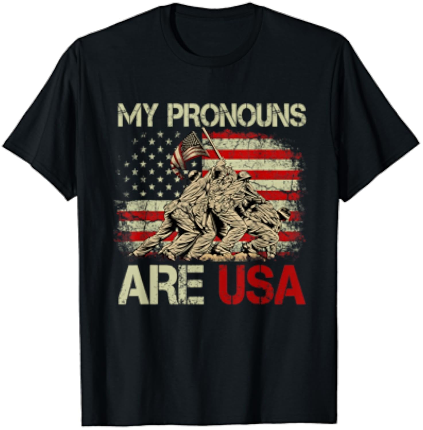 My Pronouns Are Usa 4Th Of July American Flag Tie Dye T-Shirt Unisex S ...
