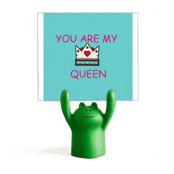 My Queen Royal Regina Majesty Memo Holder Cartoon Animal Frog Stand Decoration