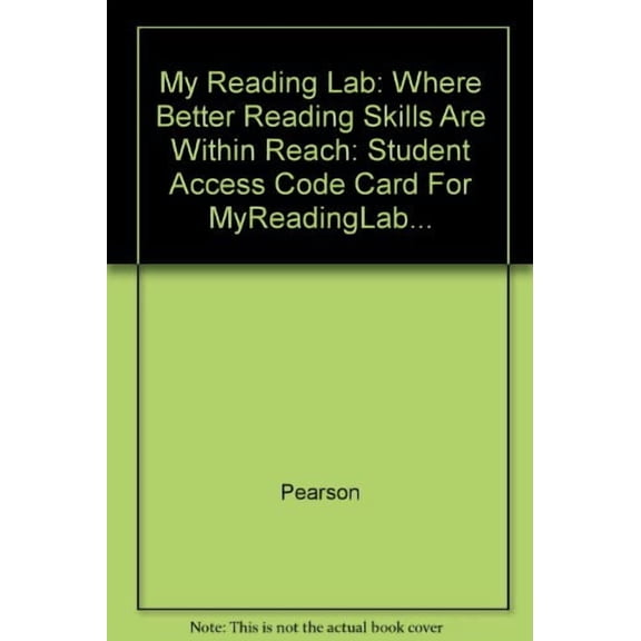 My Reading Lab: Where Better Reading Skills Are Within Reach: Student Access Code Card For MyReadingLab...