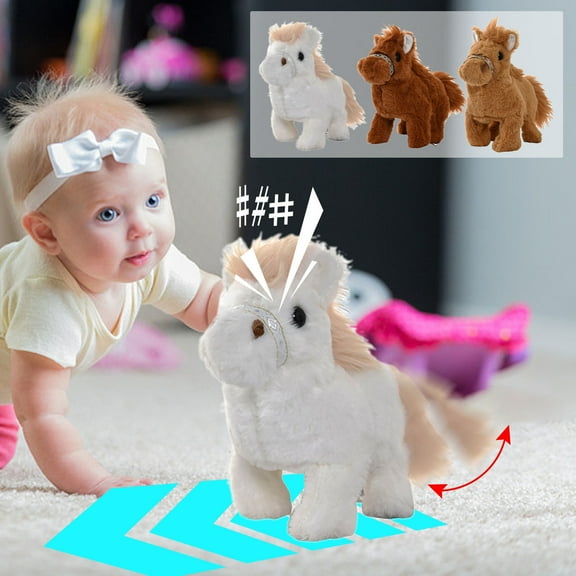 My Realistic Robot Ponies, Ponypal, Interactivepony Realisticpony Walks, Neigh, and Wags Its Tail—Just Like The Real Thing (White)