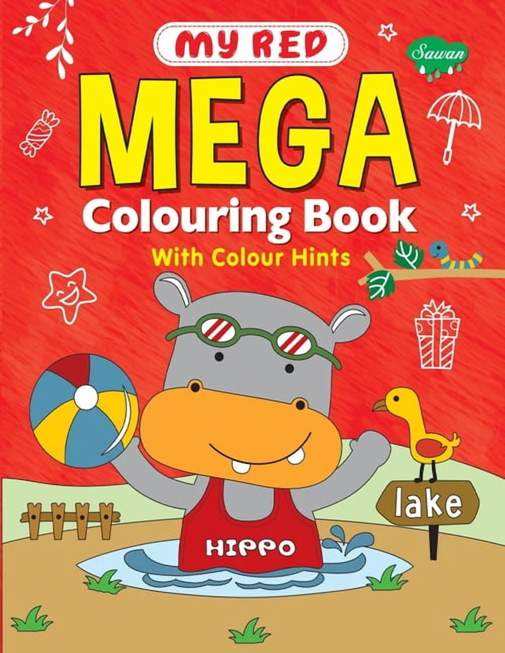 My Red Mega Colouring book, (Paperback)