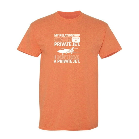 My Relationship Is Like My Status Private Jet I Don't Have A Private Jet Sarcastic Humor Graphic Novelty Funny T Shirt