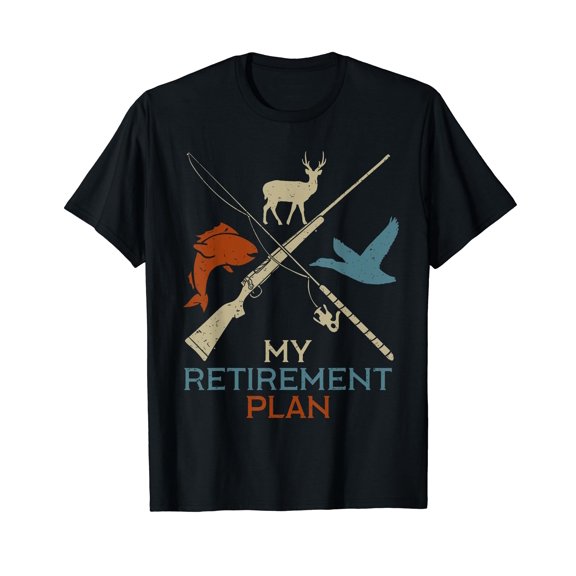 My Retirement Plan Hunting Fishing Hunter Grandfather T-Shirt