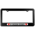 thumbnail image 1 of My Rhodesian Ridgeback Love with Hearts License Plate Frame, 1 of 1