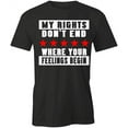 thumbnail image 1 of My Rights Don't End T-Shirt | Patriotic American Black Tee Gift, 1 of 5