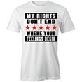 thumbnail image 1 of My Rights Don't End T-Shirt | Patriotic American White Tee Gift, 1 of 5